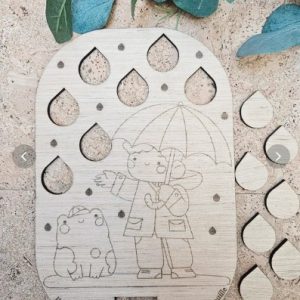 Grenouille sous la pluie