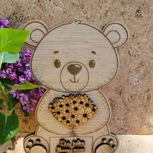 Nounours "Des jolies fleurs pour Maman"
